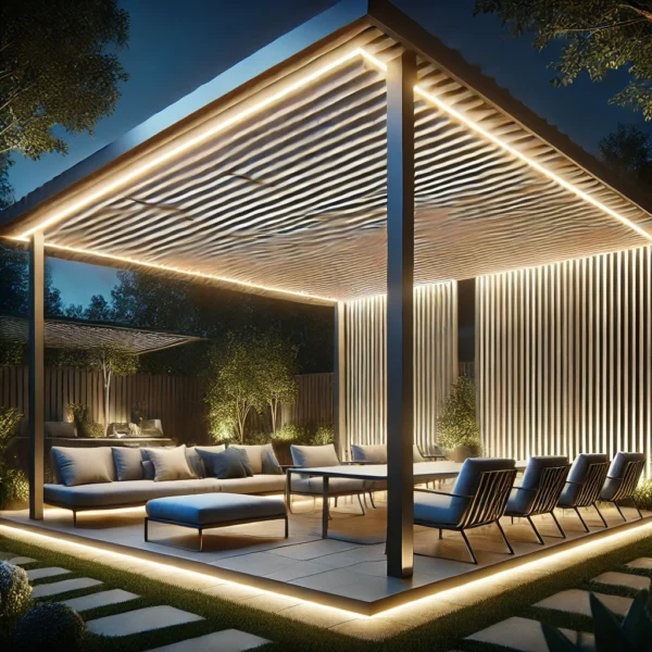 Bioclimatic Premium Pergola with LED Lighting